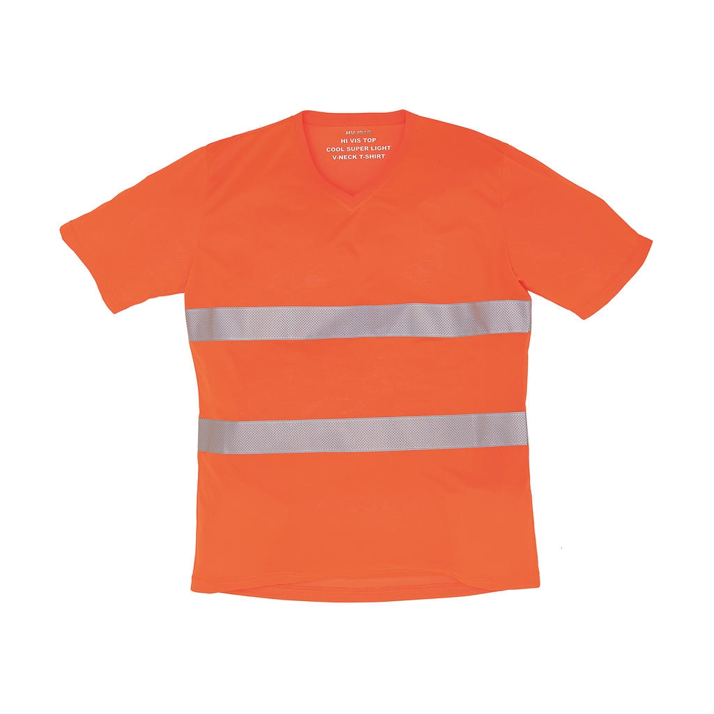 Tričko reflexní Yoko Fluo V - oranžové svítící