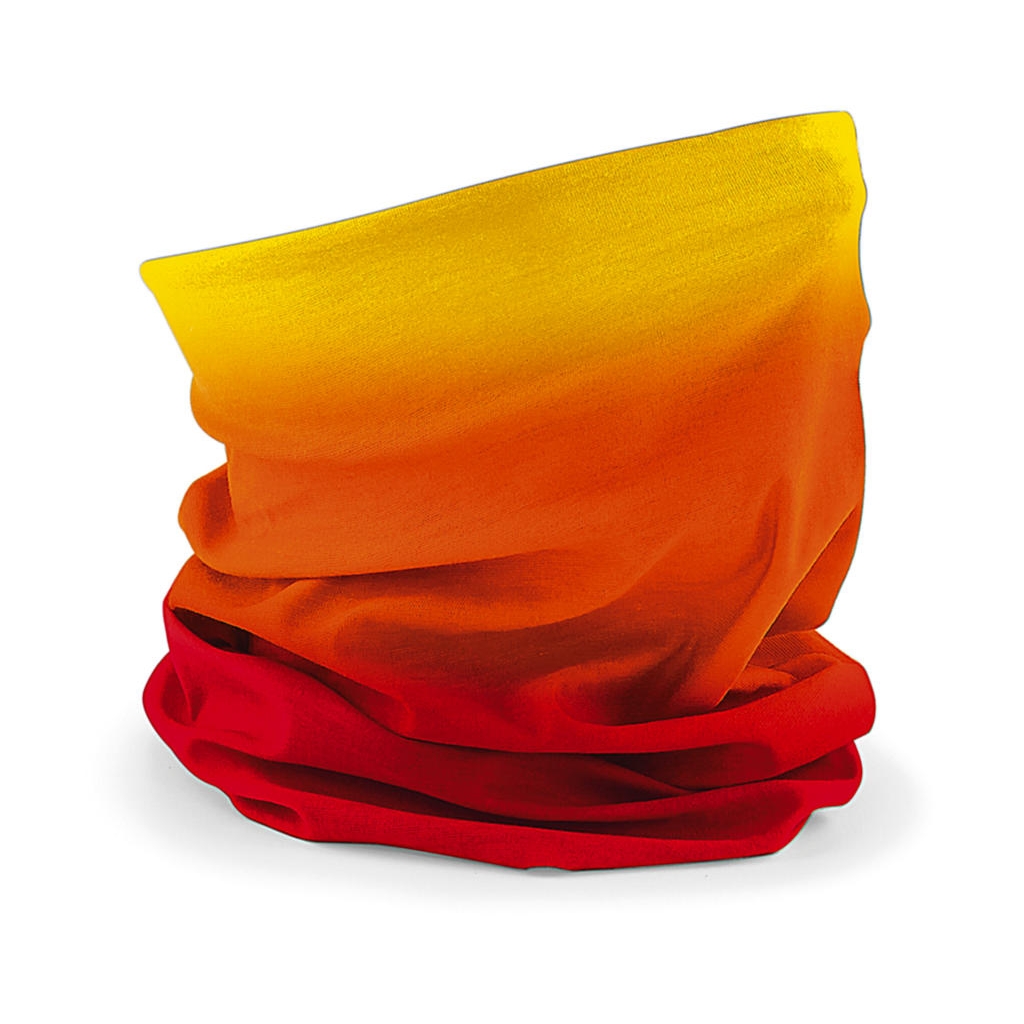 Šátek Beechfield Morf Ombré - červený-žlutý