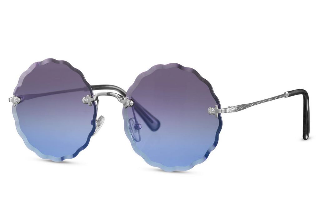Sluneční brýle Solo Rounds - stříbrné-fialové