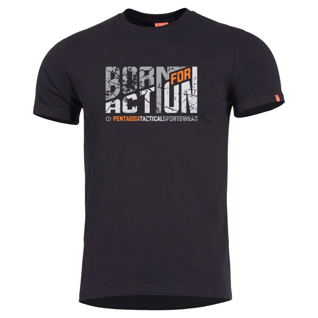 Tričko Pentagon Born For Action - černé, S