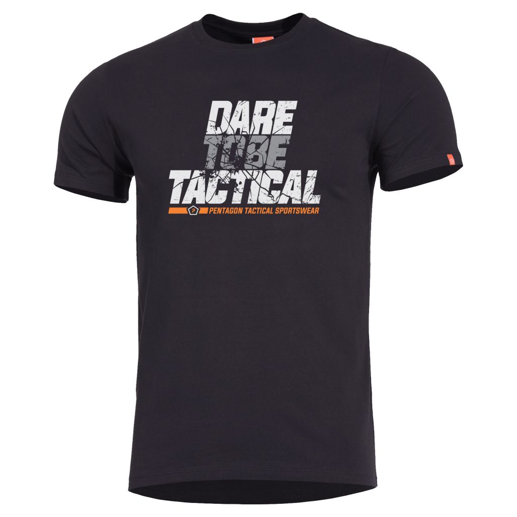 Tričko Pentagon Dare To Be Tactical - černé, XL