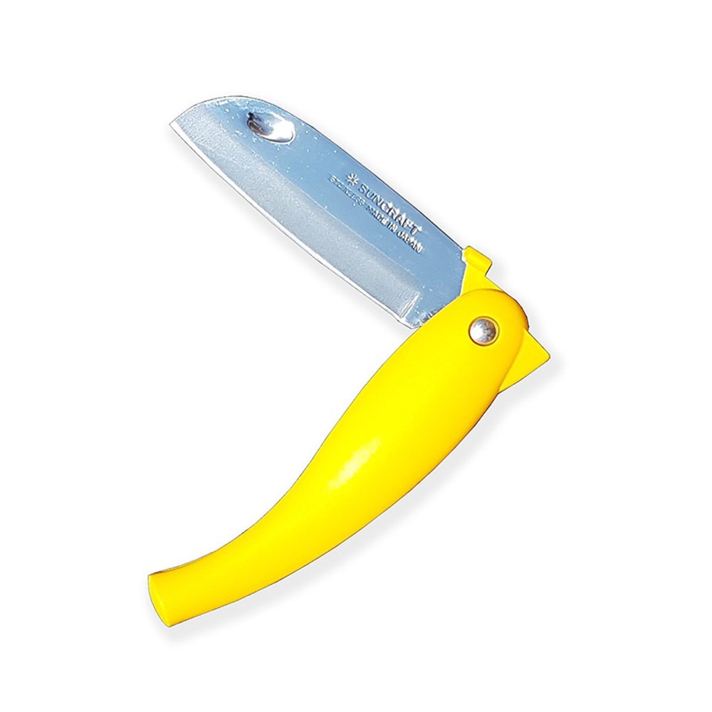 Zavírací nůž na ovoce+zeleninu Suncraft - žlutý (18+)