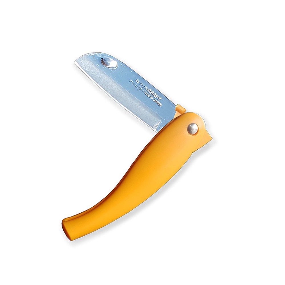 Zavírací nůž na ovoce+zeleninu Suncraft - oranžový (18+)