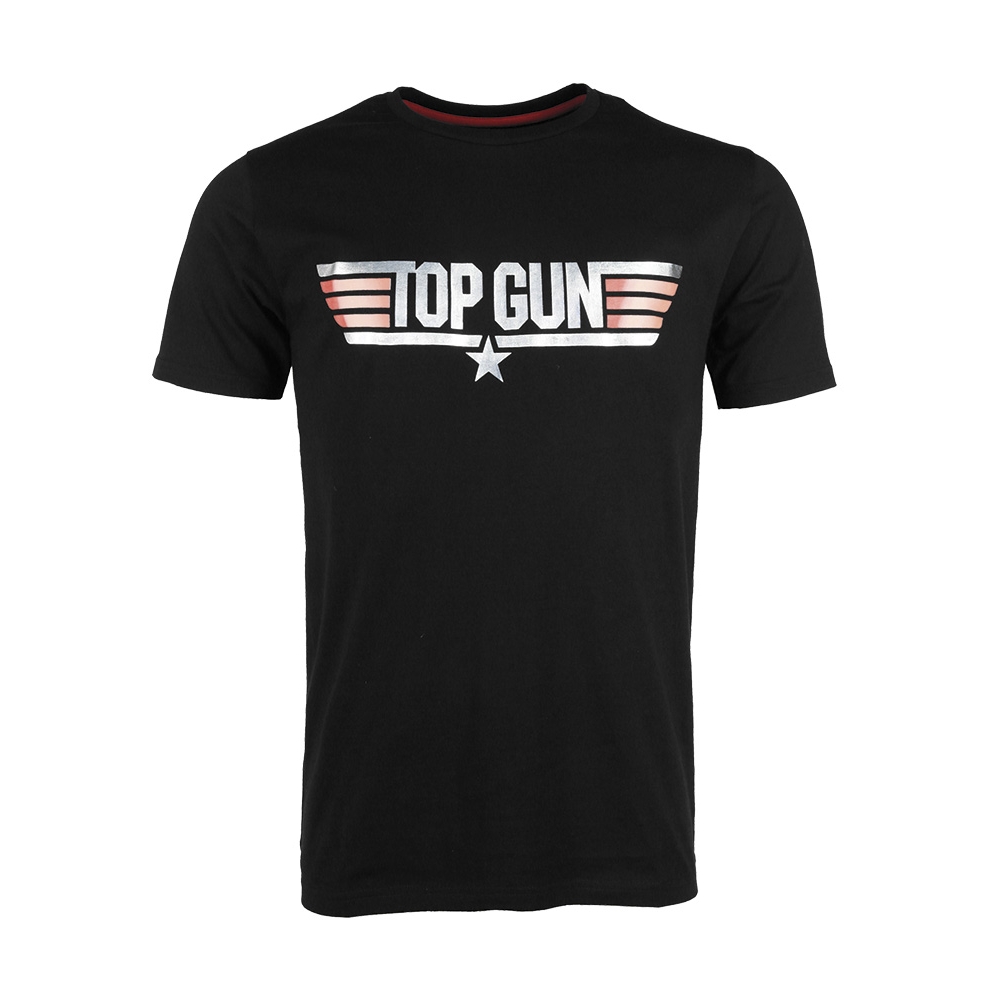 Triko Mil-Tec Top Gun Logo - černé, XXL