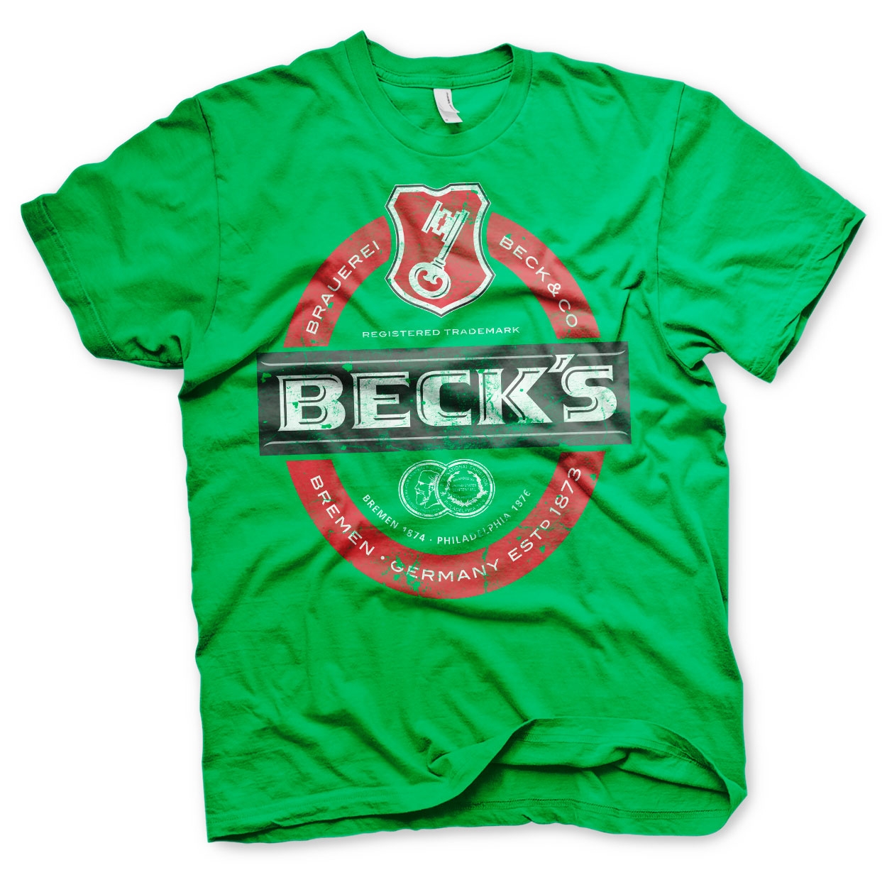 Triko Hybris Basic Tee Becks Beer - zelené, S