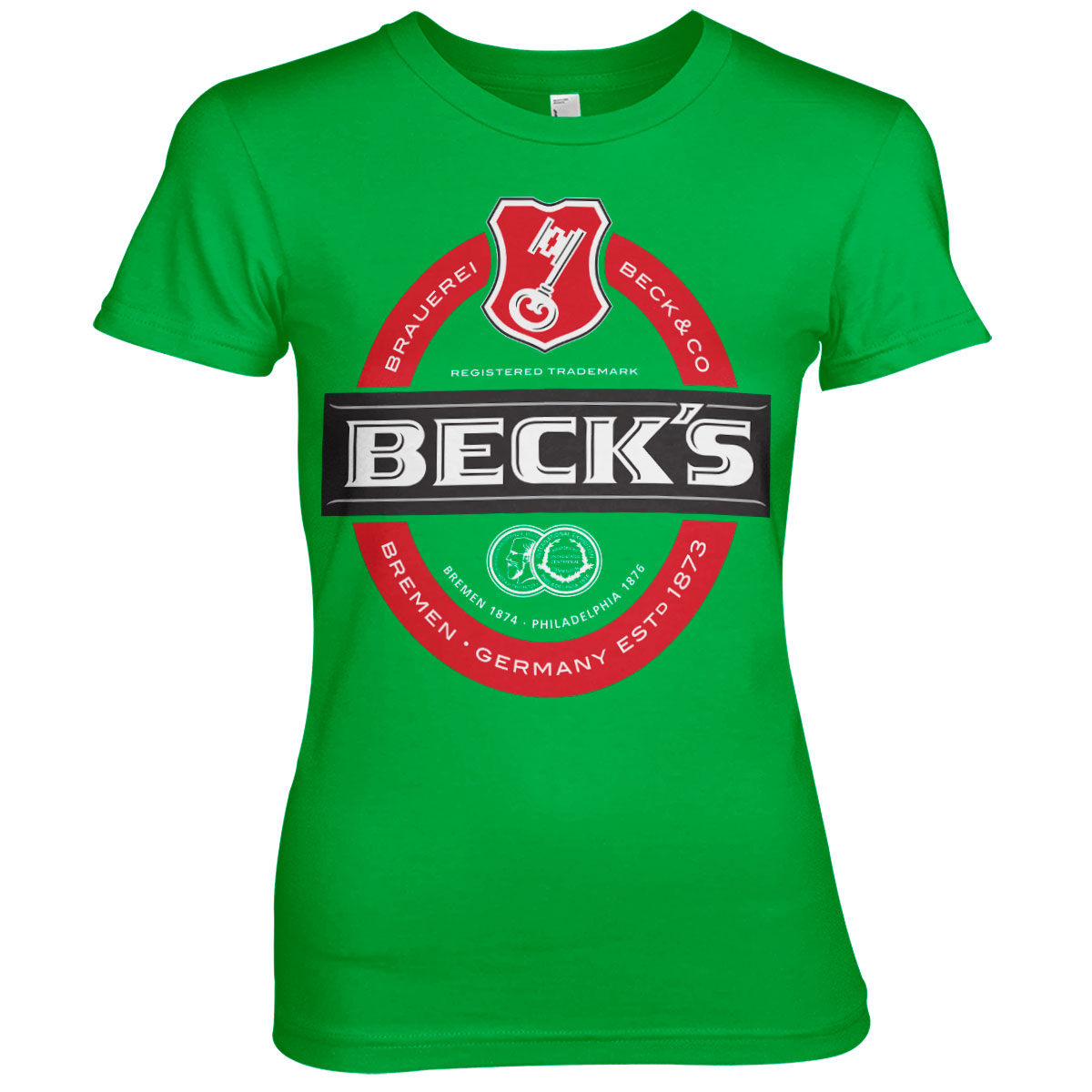 Triko dámské Hybris Girly Tee Becks Beer - zelené, XXL