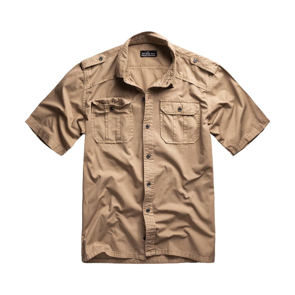 Košile Surplus M65 Basic Shirt s krátkým rukávem - béžová, S