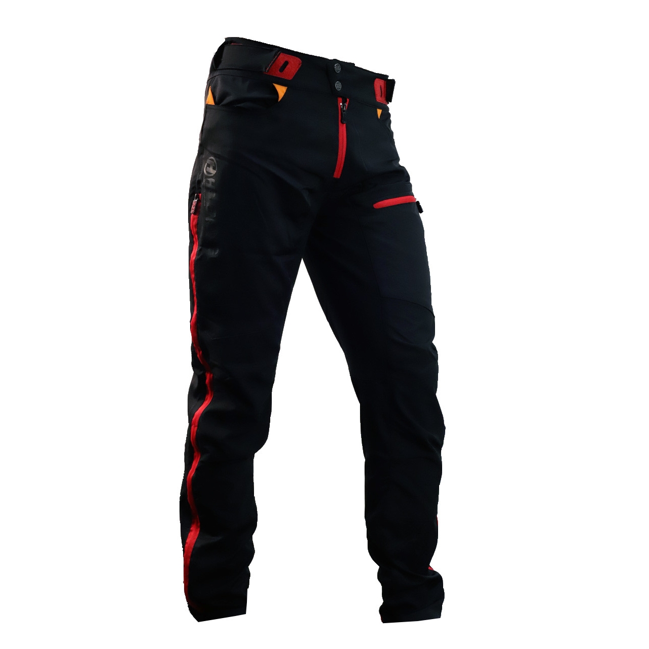 Kalhoty unisex Haven Singletrail - černé-červené, XL