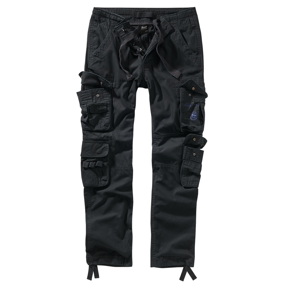 Kalhoty Brandit Pure Vintage Slim - černé, XXL