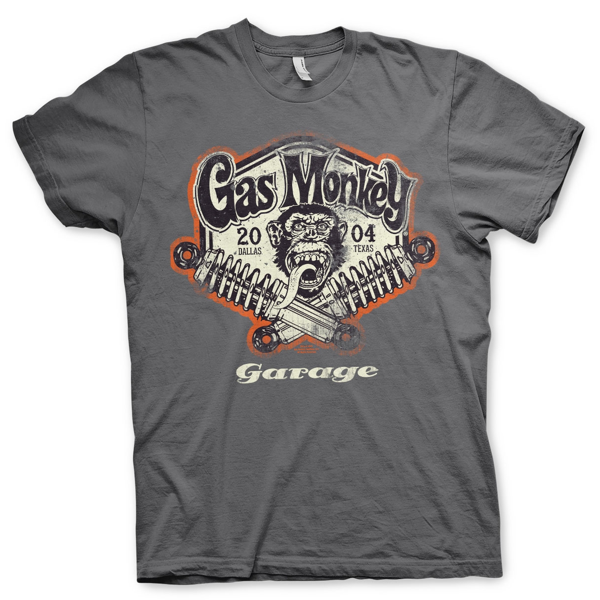 Triko Gas Monkey Garage Spring Coils - šedé, S