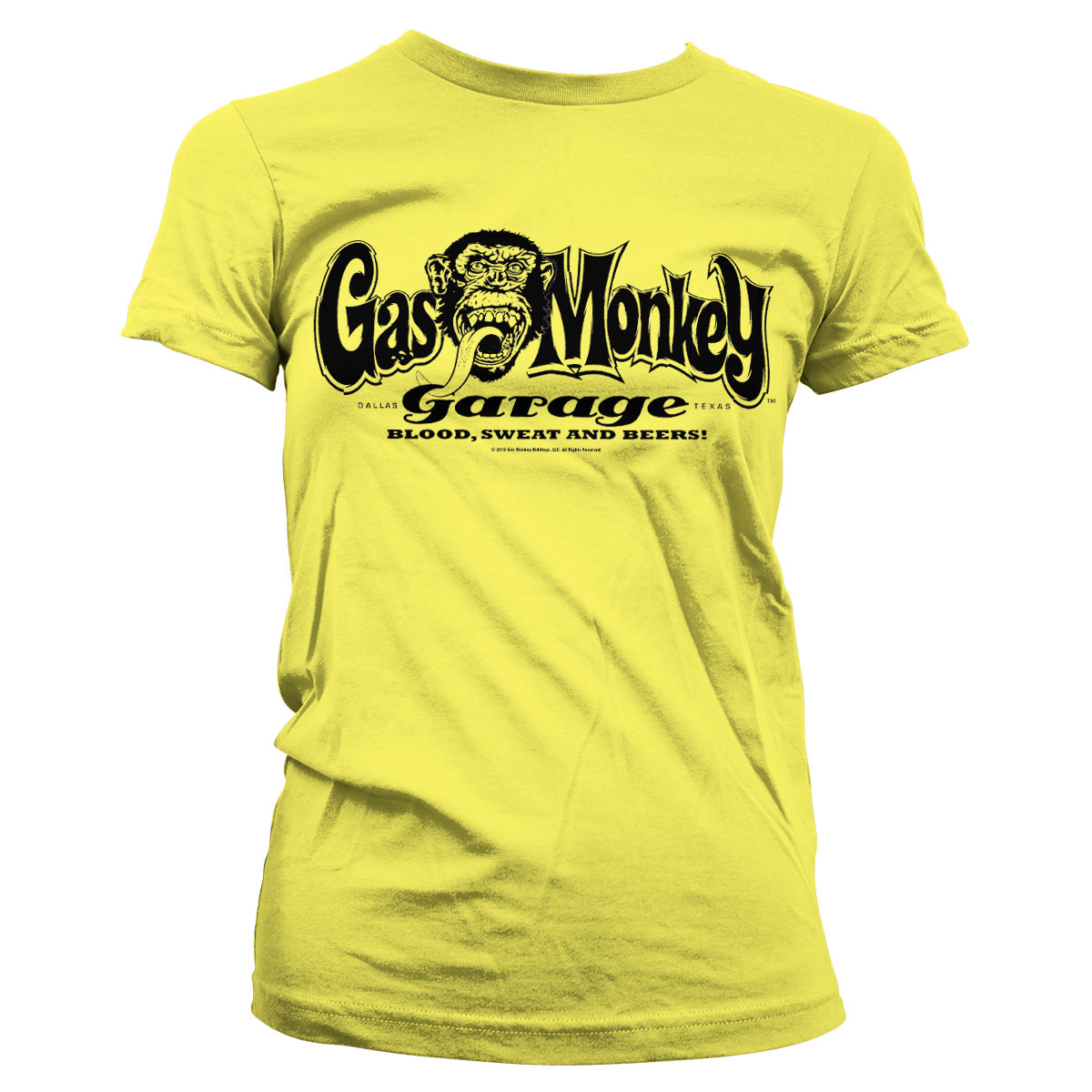 Triko dámské Gas Monkey Garage Logo - žluté, S
