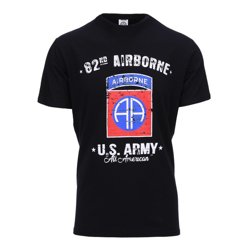 Tričko Fostex US Army 82nd Airborne - černé, XL