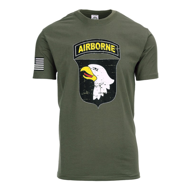 Tričko Fostex USA 101st Airborne - olivové