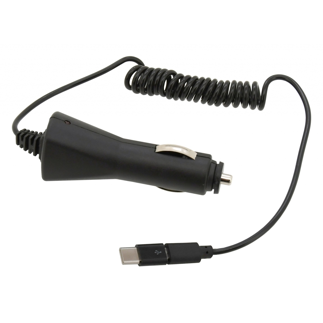 Nabíječka telefonu 12/24V MICRO USB/USB-C - černá