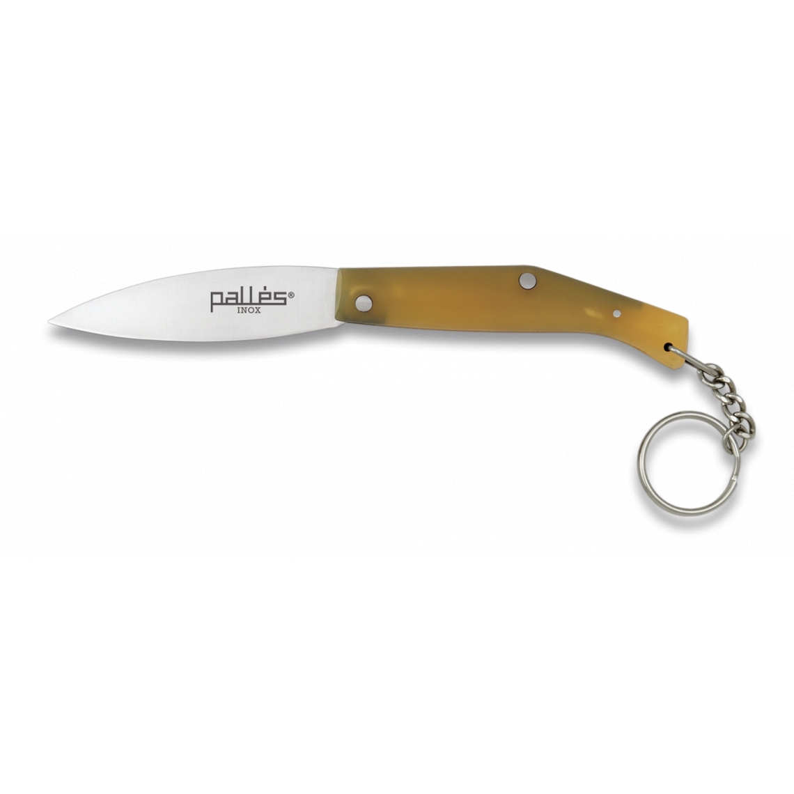 Nůž zavírací Pallés Nº000 Keyring Standard - žlutý-stříbrný (18+)