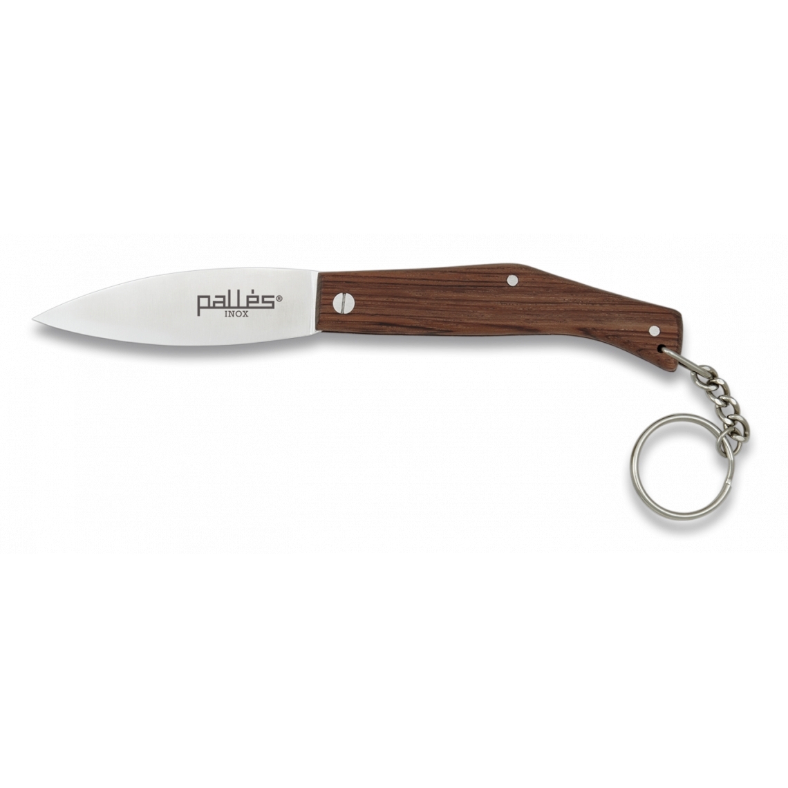 Nůž zavírací Pallés Nº000 Keyring Wood - hnědý-stříbrný