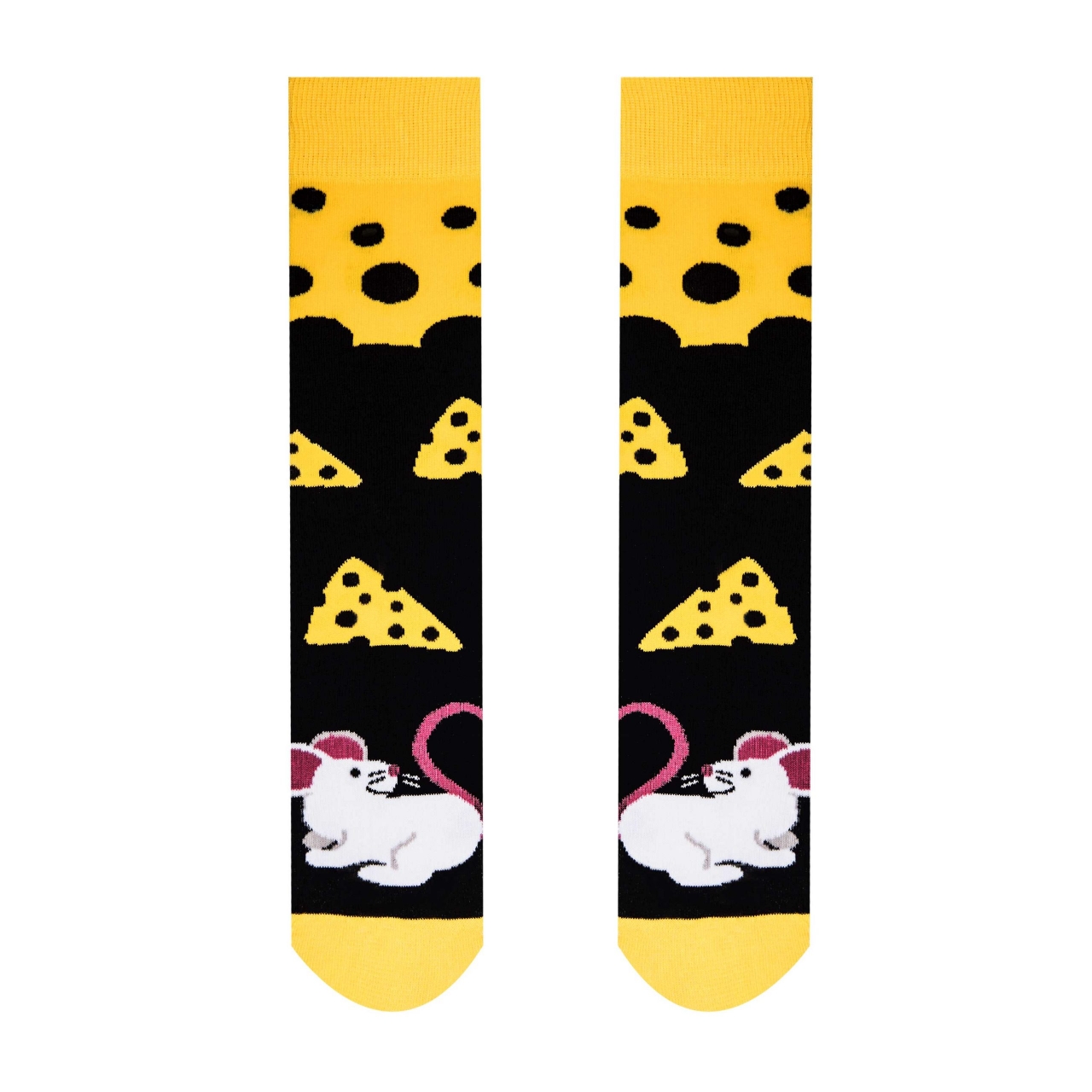 Ponožky Hesty Myš a sýr - černé-žluté, 43-46
