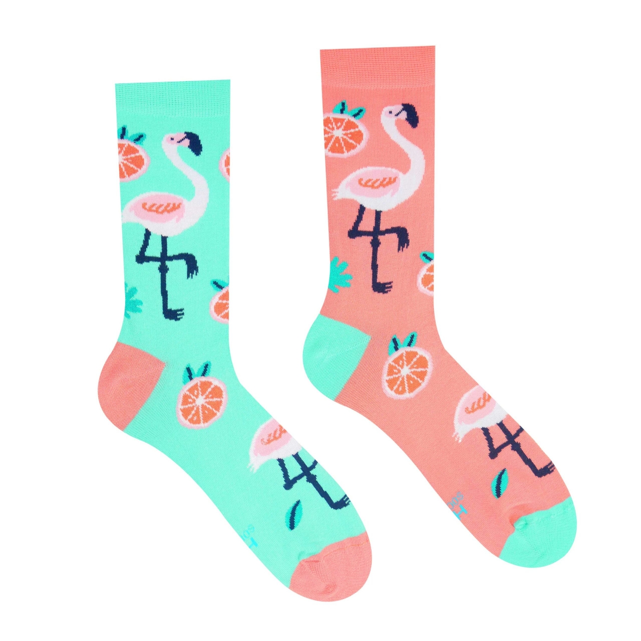 Ponožky Hesty Plameňák - růžové-modré, 35-38