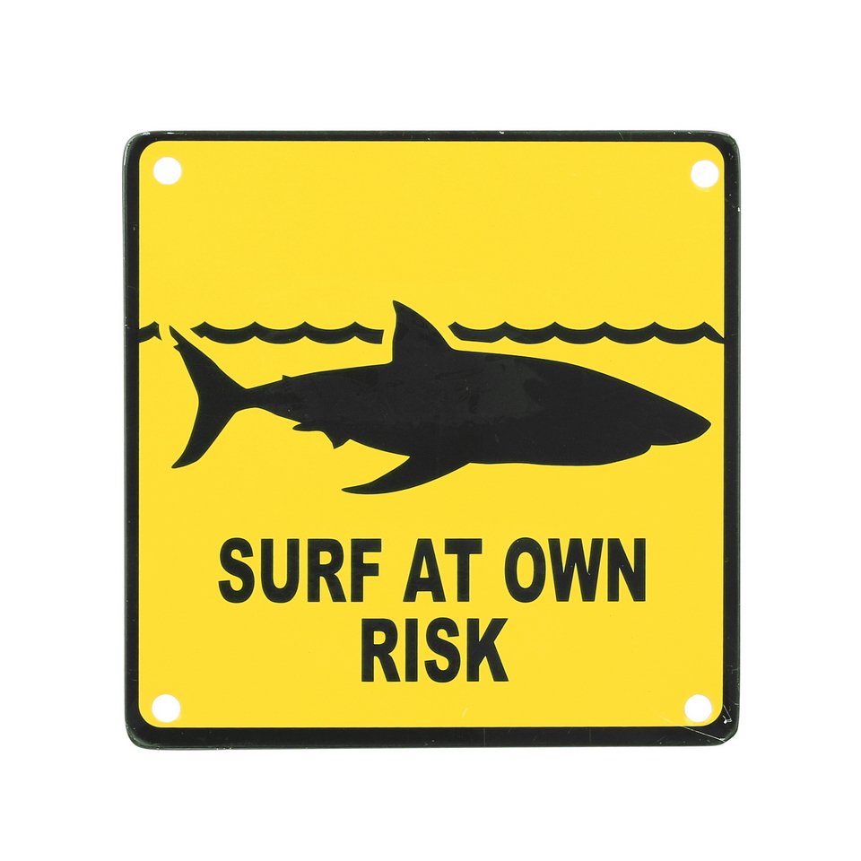 Cedule magnetická Surf at own risk