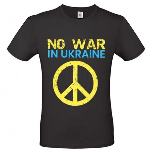 Triko Ukrajina NO WAR IN UKRAINE - černé, M