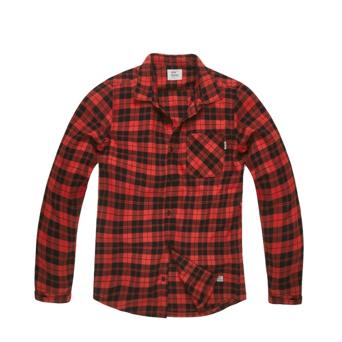 Košile Vintage Industries Riley Flannel - červená, M
