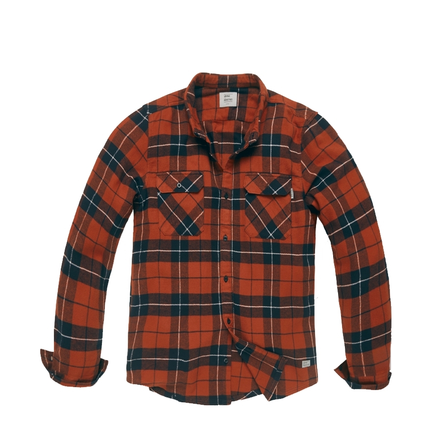 Košile Vintage Industries Sem Flannel - oranžová, XL