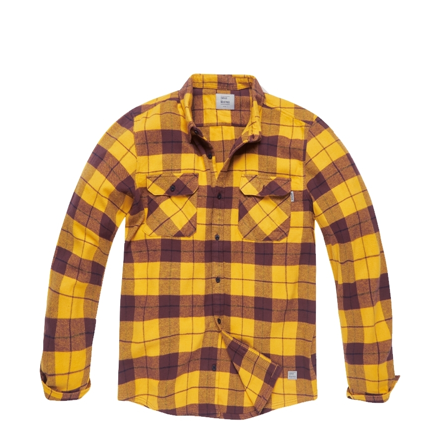 Košile Vintage Industries Sem Flannel - žlutá, 3XL