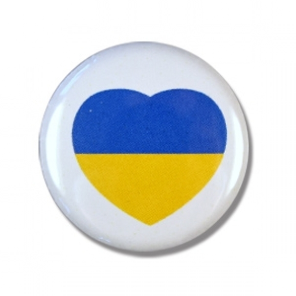 Placka Ukrajina Srdce - barevná