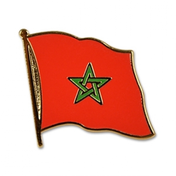 Odznak (pins) 20mm vlajka Maroko - barevný
