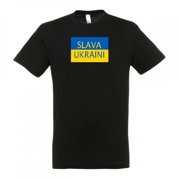 Triko Ukrajina Slava Ukraini - černé, 3XL