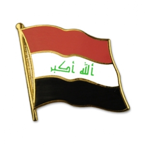 Odznak (pins) 20mm vlajka Irák - barevný