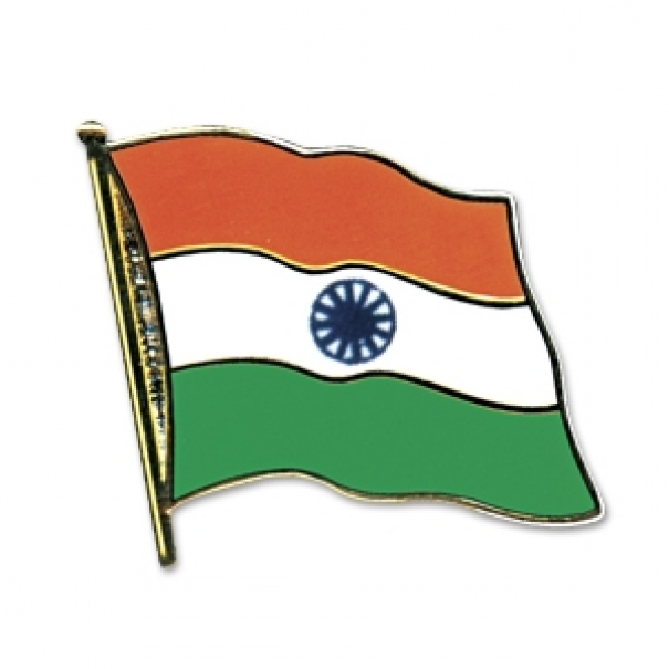 Odznak (pins) 20mm vlajka Indie - barevný