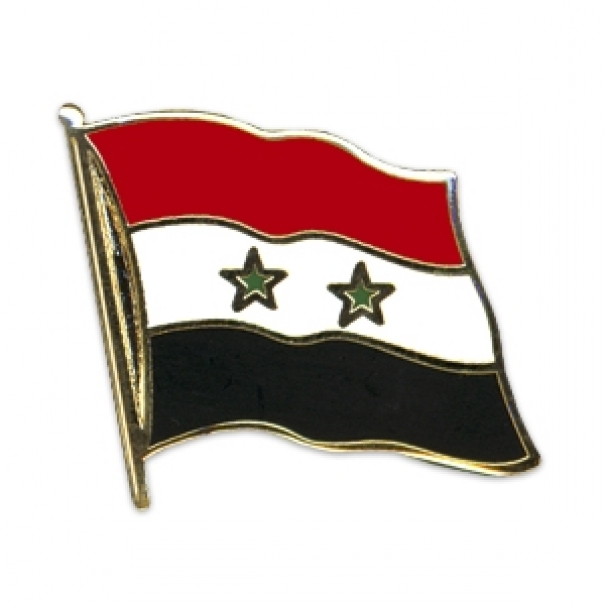 Odznak (pins) 20mm vlajka Sýrie - barevný