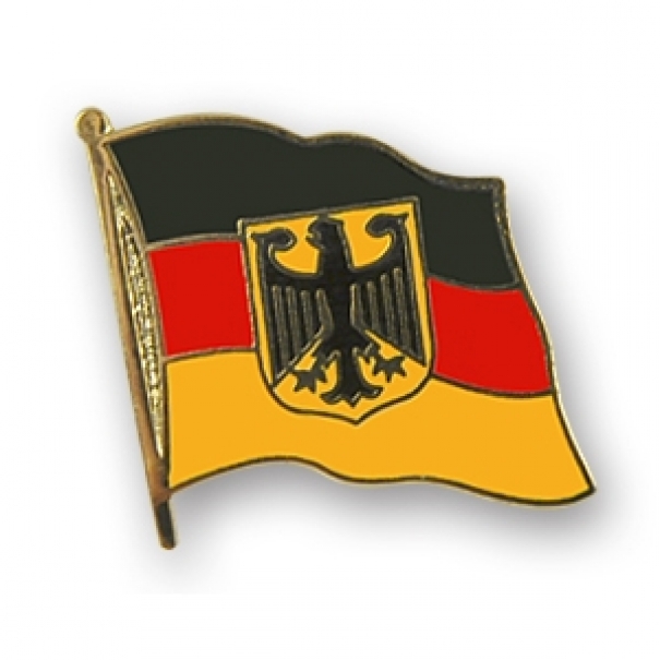 Odznak (pins) 20mm vlajka Německo se znakem - barevný