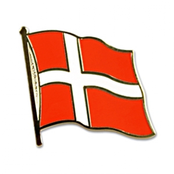 Odznak (pins) 20mm vlajka Dánsko - barevný