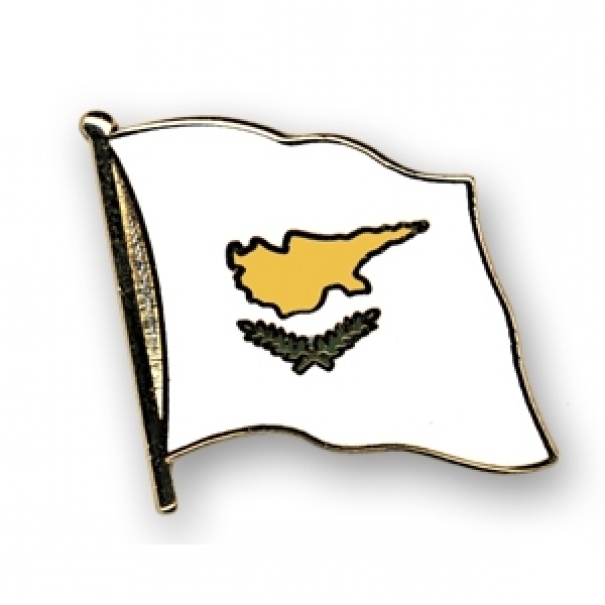 Odznak (pins) 20mm vlajka Kypr - barevný