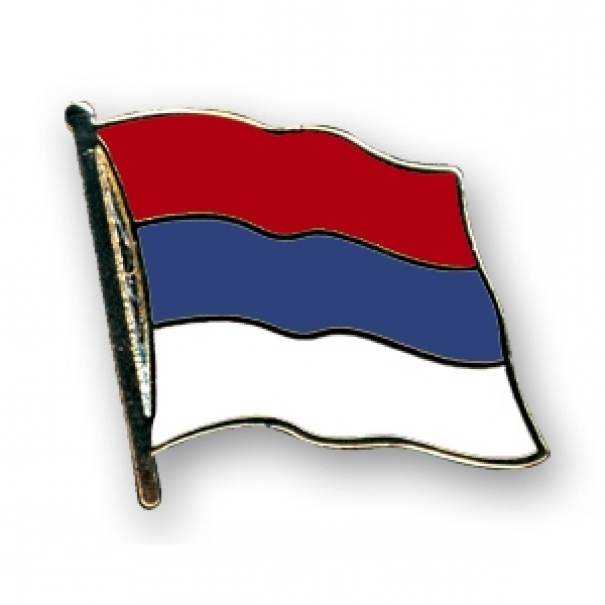 Odznak (pins) 20mm vlajka Srbsko - barevný