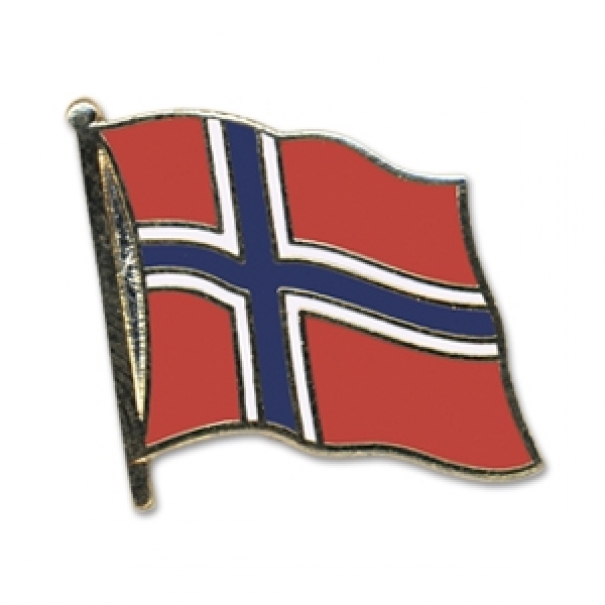 Odznak (pins) 20mm vlajka Norsko - barevný