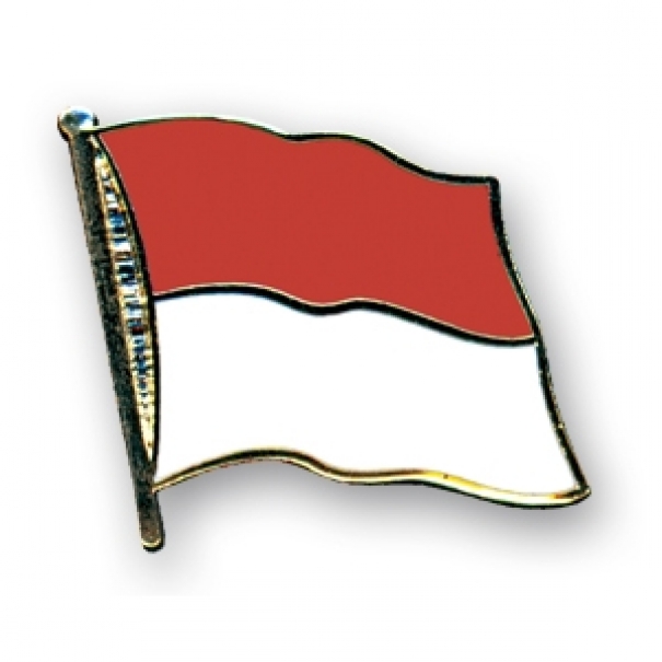 Odznak (pins) 20mm vlajka Monako - barevný