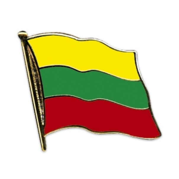 Odznak (pins) 20mm vlajka Litva - barevný