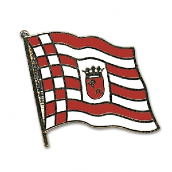 Odznak (pins) 20mm vlajka Brémy - barevný