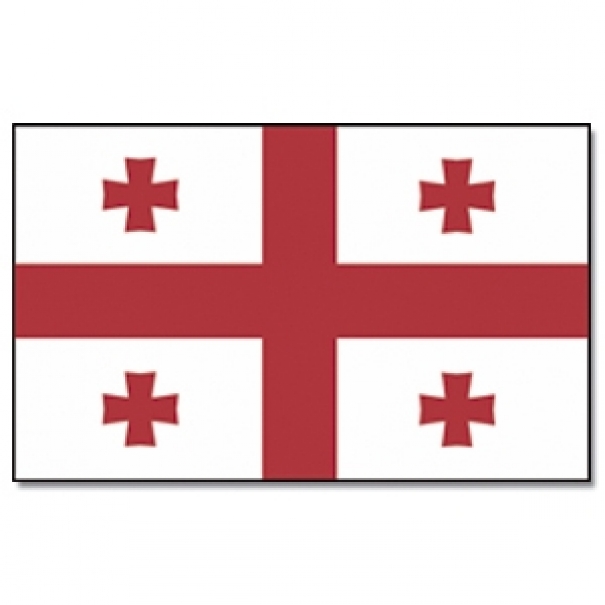 Vlajka Gruzie 30 x 45 cm na tyčce