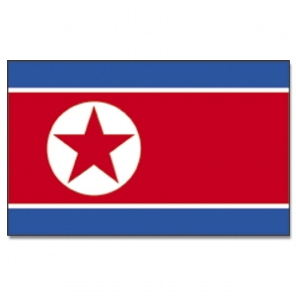 Vlajka Severní Korea 30 x 45 cm na tyčce