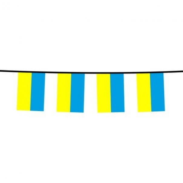 Řetěz s vlajkami Ukrajina - barevný