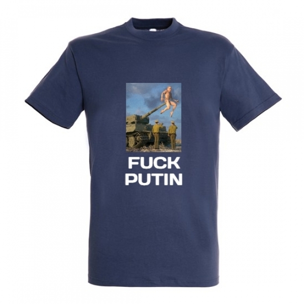 Triko Fuck Putin Tank - navy, XL