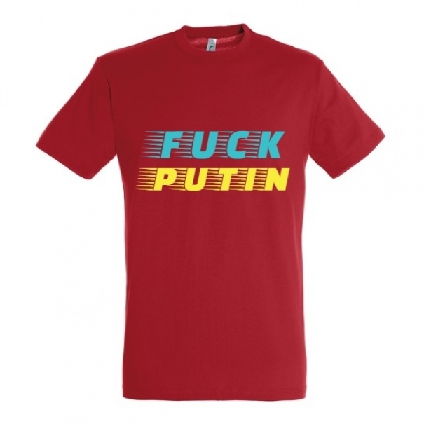 Triko Fuck Putin - červené, L