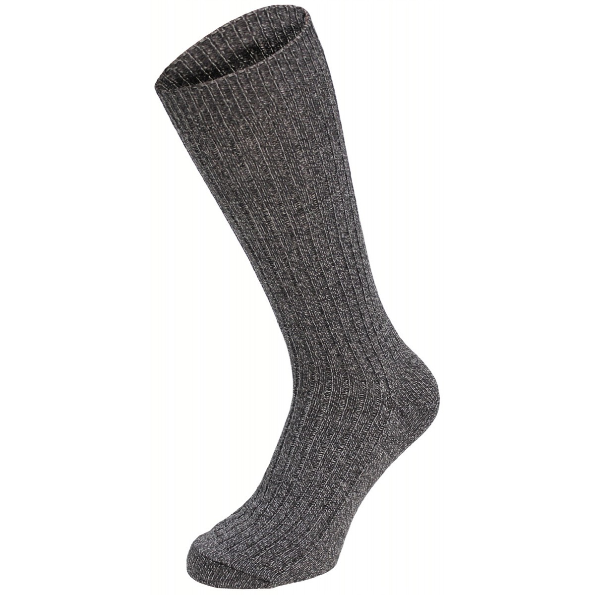 Ponožky styl BW s patou extra vysoké - šedé, 45-46