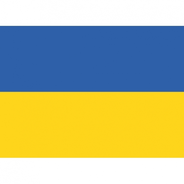 Samolepka vlajka Ukrajina 14,8x21 cm 1 ks