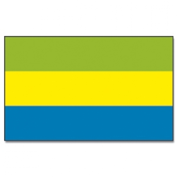 Vlajka Gabon 30 x 45 cm na tyčce