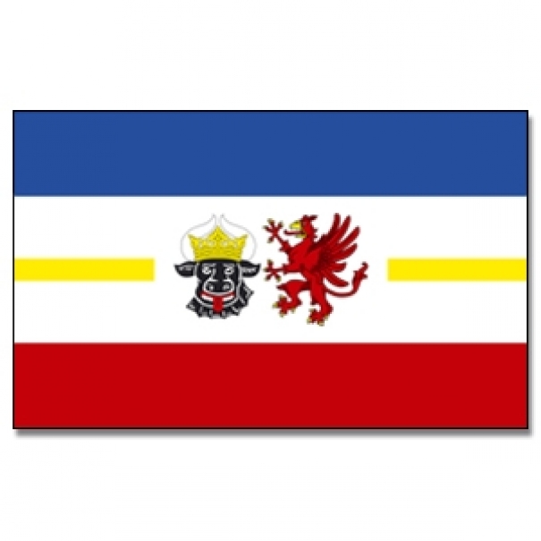Vlajka Meklenbursko-Přední Pomořansko 30 x 45 cm na tyčce